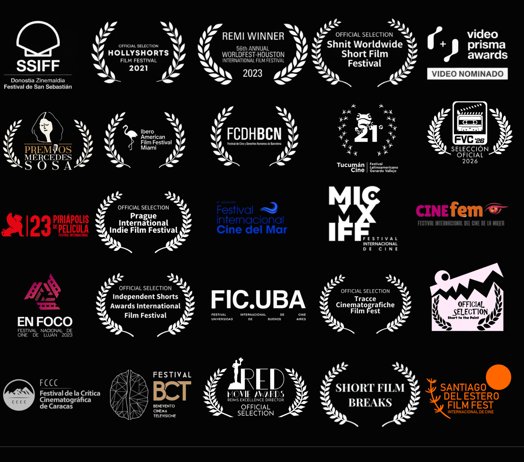 Awards, nominations and festival selections for projects featuring the work of Nash Corbalán